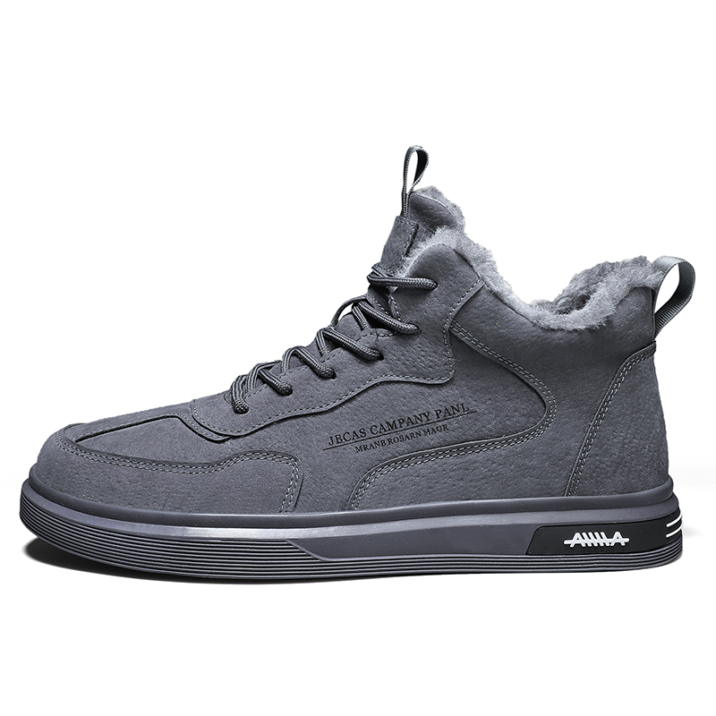 KLAOSD Абразивостойкие легкие термоутепленные мид-топ скейтбордские кроссовки мужские серые с флисовой подкладкой, цвет Gray Fleece-Lined 
KLAOSD Абразивостойкие легкие термоутепленные мид-топ скейтбордские кроссовки мужские серые с флисовой подкладкой, цвет Gray Fleece-Lined