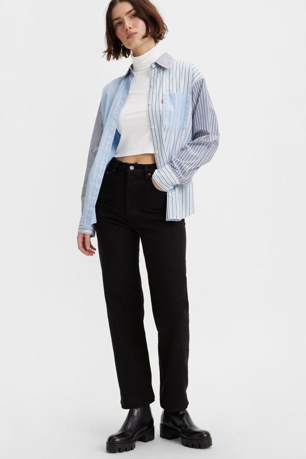 Джинсы Ribcage прямые по щиколотку Levi'S, черный
Джинсы Ribcage прямые по щиколотку Levi'S, черный