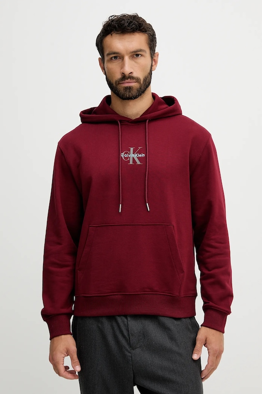 Хлопковая толстовка Calvin Klein Jeans, бордовый
Хлопковая толстовка Calvin Klein Jeans, бордовый