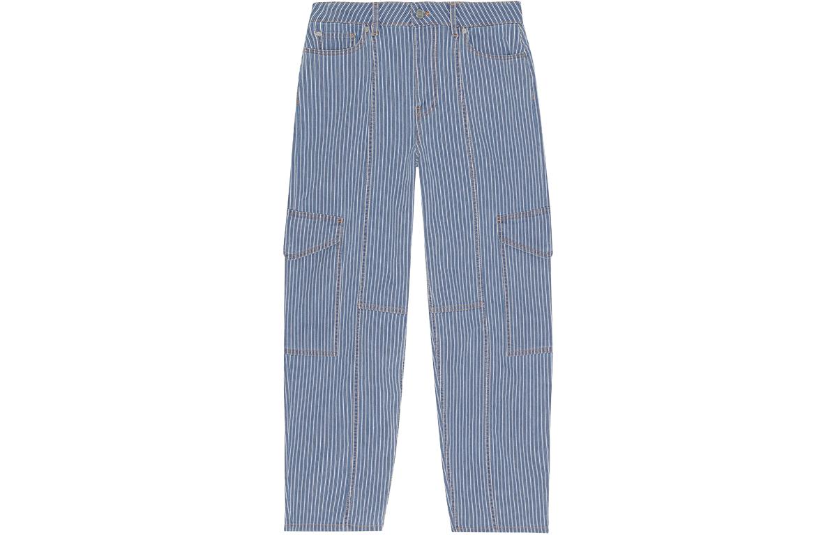 Полосатые карго джинсы GANNI, синий
Полосатые карго джинсы GANNI, синий