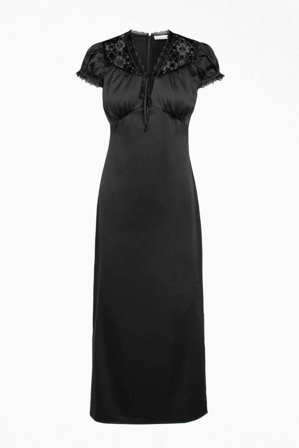 Атласное платье миди с кружевной отделкой черного цвета adelyn rae
Атласное платье миди с кружевной отделкой черного цвета adelyn rae