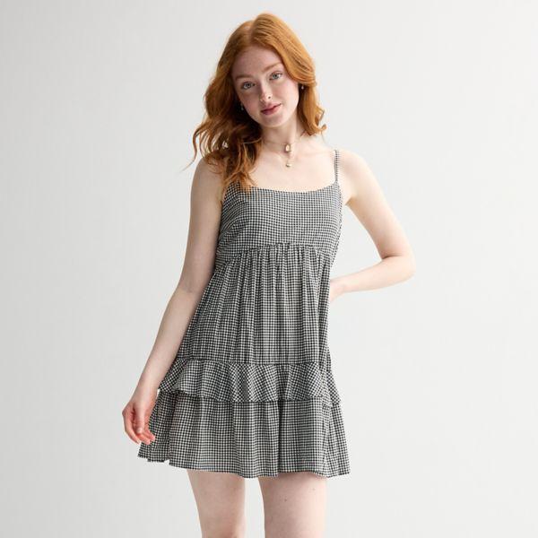 Мини-платье с ярусами и рюшами для девушек So, цвет black gingham
Мини-платье с ярусами и рюшами для девушек So, цвет black gingham