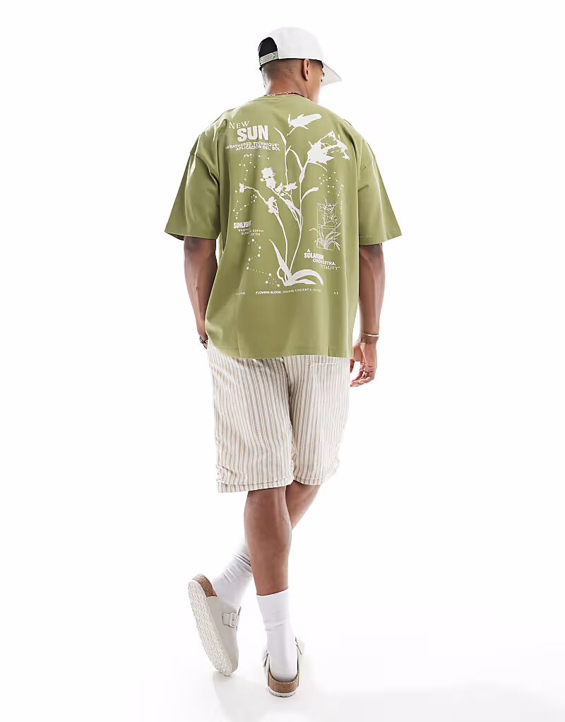 Футболка свободного кроя ASOS DESIGN с цветочным принтом цвета хаки
Футболка свободного кроя ASOS DESIGN с цветочным принтом цвета хаки