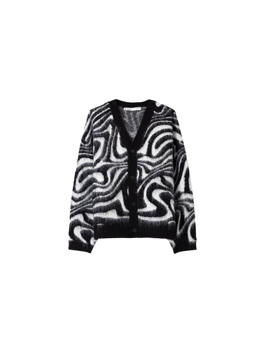 Вязаный кардиган Bershka, черный
Вязаный кардиган Bershka, черный