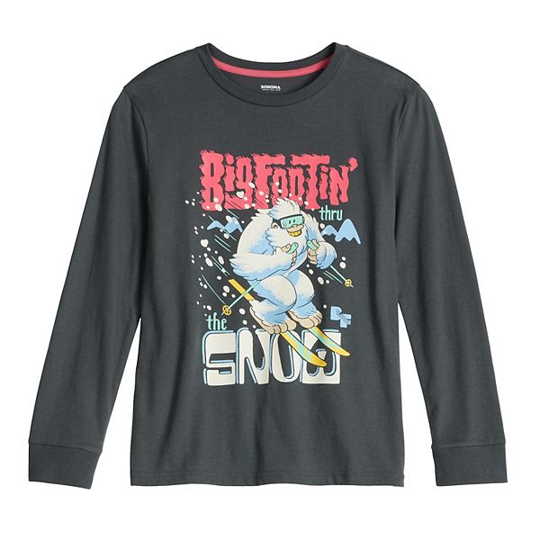 Повседневная футболка с длинным рукавом и принтом для мальчиков 8-20 Sonoma Goods For Life, Bigfoot Ski Gray
Повседневная футболка с длинным рукавом и принтом для мальчиков 8-20 Sonoma Goods For Life, Bigfoot Ski Gray