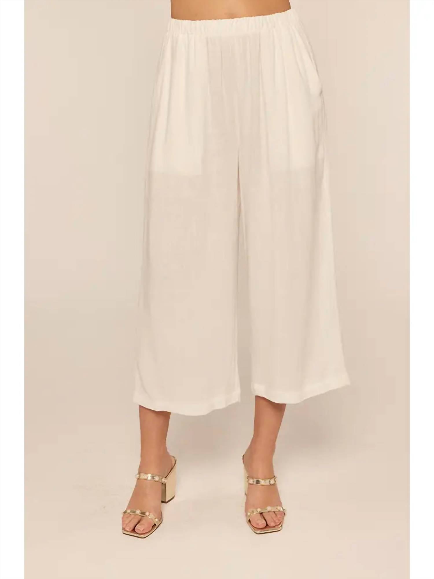 Женские льняные брюки Justyne в кремовом цвете Kylie Paige
Женские льняные брюки Justyne в кремовом цвете Kylie Paige