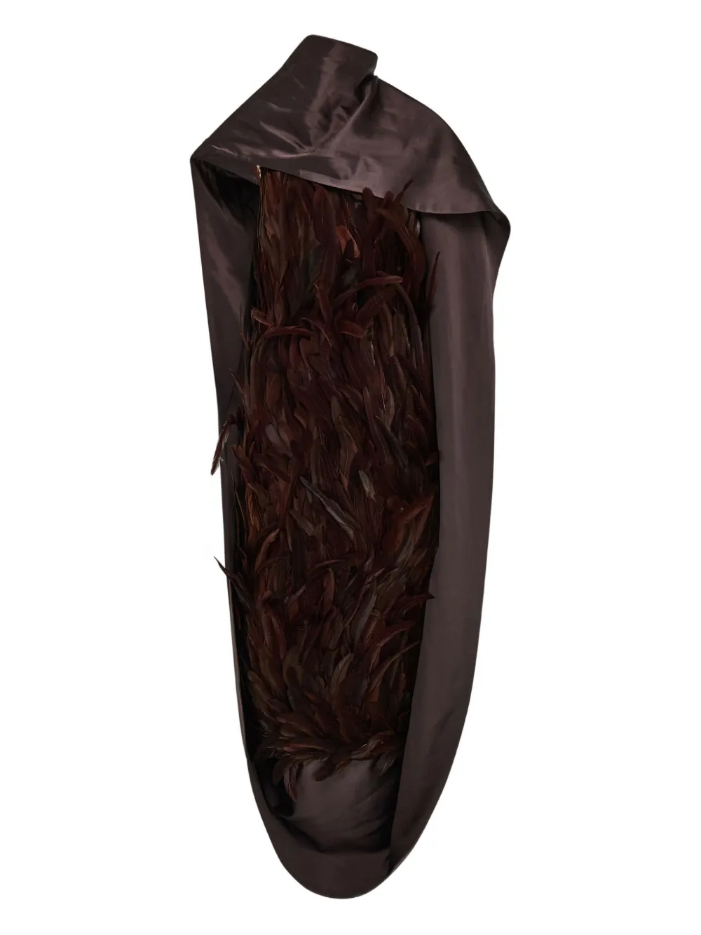 Атласное платье с перьями Ferragamo, коричневый
Атласное платье с перьями Ferragamo, коричневый