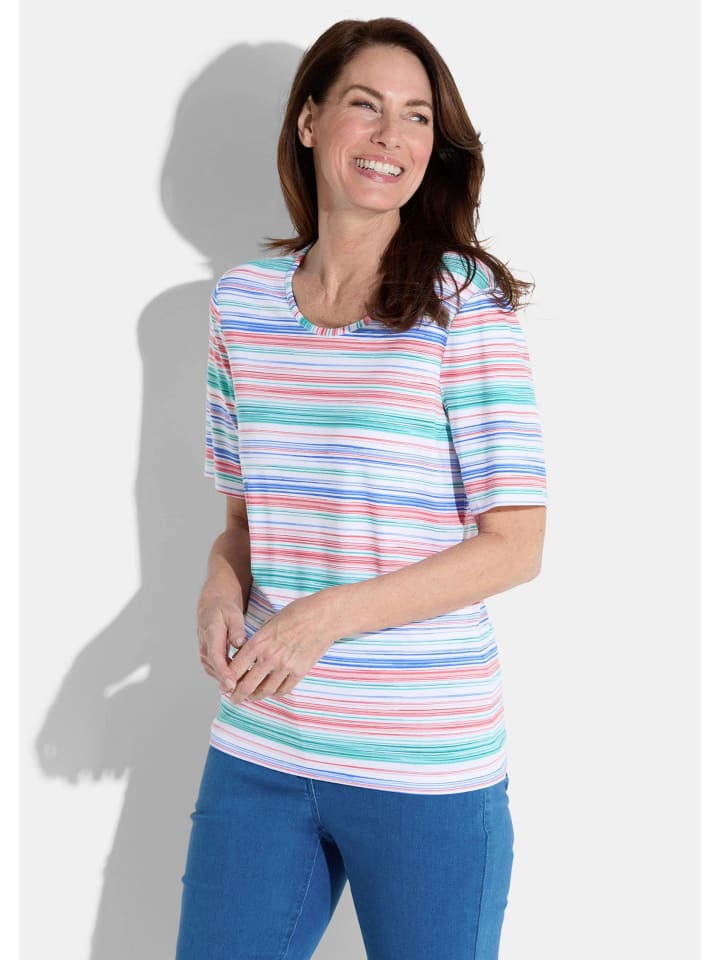 Рубашка белого / кораллового / бирюзового / узорчатого цвета GOLDNER
Рубашка белого / кораллового / бирюзового / узорчатого цвета GOLDNER