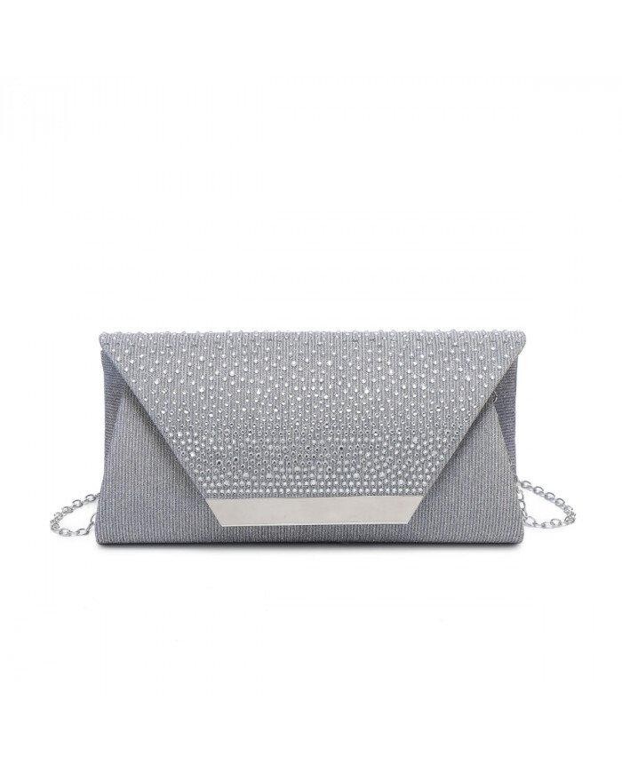 Блестящий клатч с откидной крышкой и клапаном Diamante JFY, серый
Блестящий клатч с откидной крышкой и клапаном Diamante JFY, серый