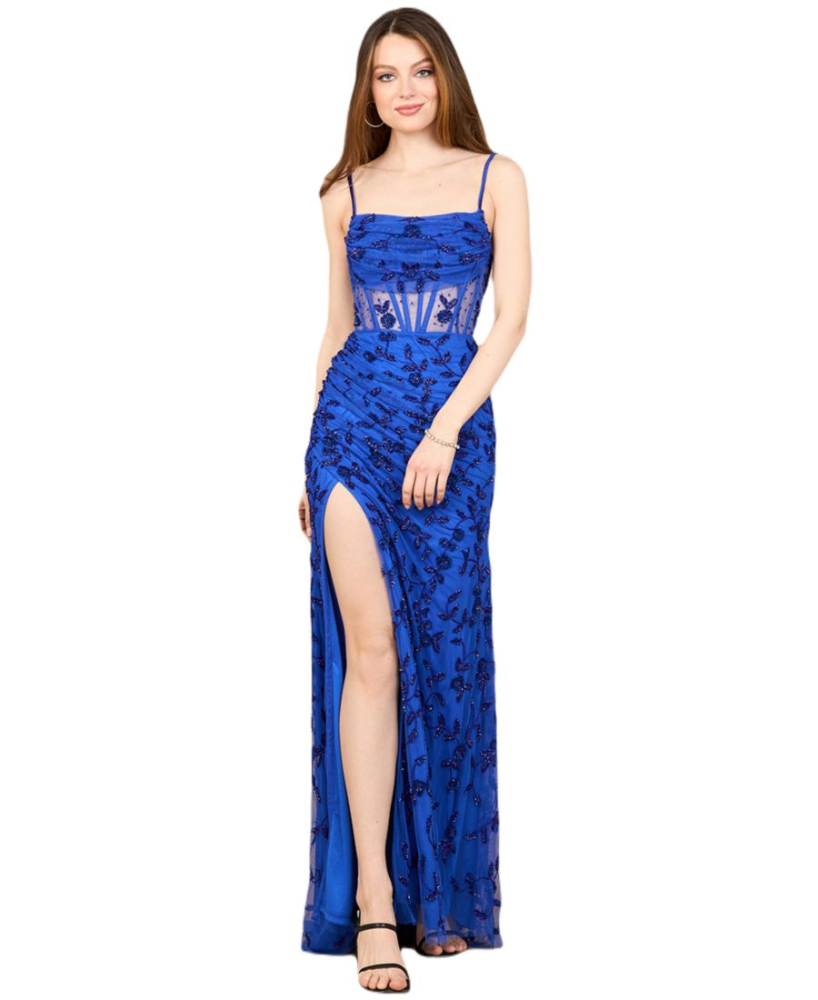 Женское платье-корсаж с бисером и разрезом Lara, Royal
Женское платье-корсаж с бисером и разрезом Lara, Royal