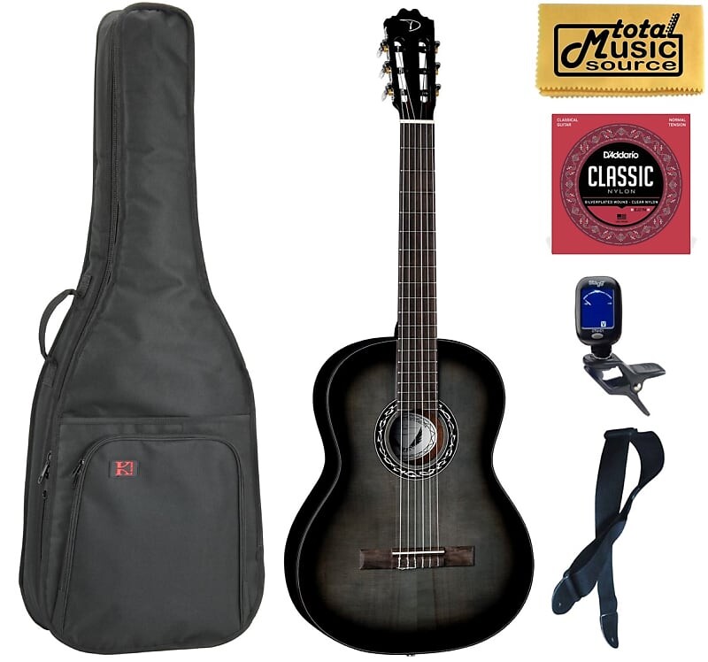 Акустическая гитара Dean EC BKB Espana Classical Nylon Full Size Guitar, Black Burst, Light Weight Bag Bundle
Акустическая гитара Dean EC BKB Espana Classical Nylon Full Size Guitar, Black Burst, Light Weight Bag Bundle