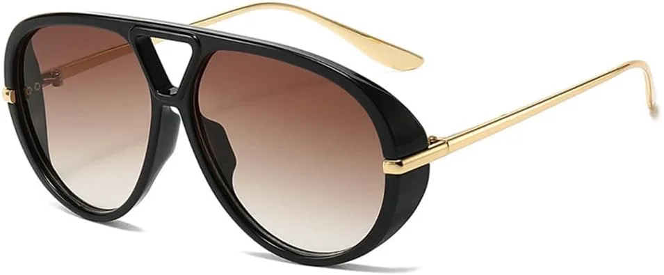 Солнцезащитные очки UV400 с увеличенными металлическими двойными перемычками для женщин и мужчин, для бега и занятий спортом на открытом воздухе UYPTK, Black-brown
Солнцезащитные очки UV400 с увеличенными металлическими двойными перемычками для женщин и мужчин, для бега и занятий спортом на открытом воздухе UYPTK, Black-brown