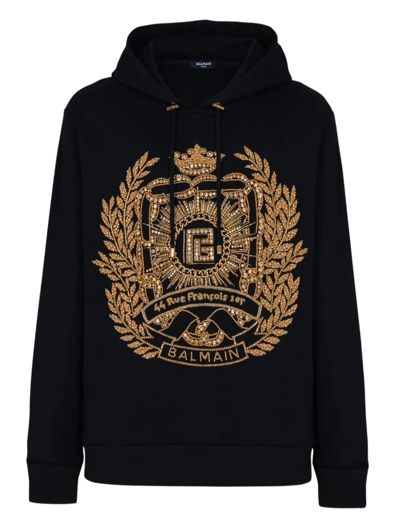 Balmain худи с вышивкой, черный
Balmain худи с вышивкой, черный