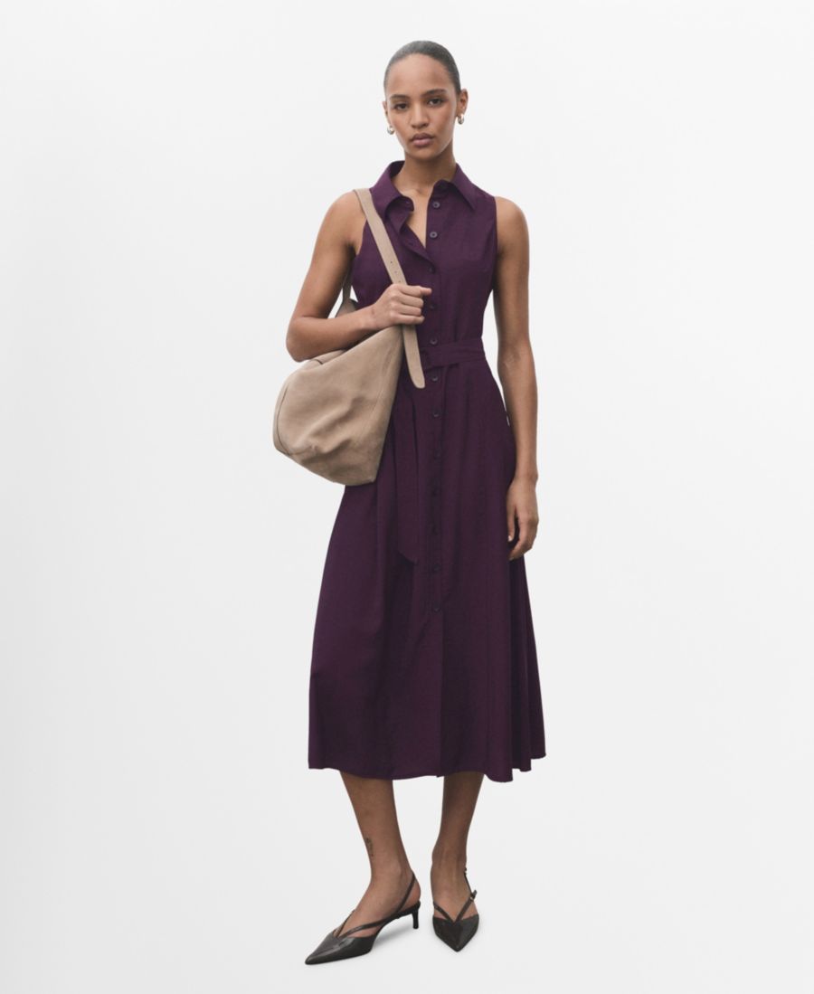 Женское платье-рубашка с поясом MANGO, Purple
Женское платье-рубашка с поясом MANGO, Purple