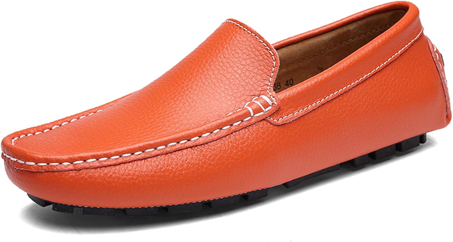 Мужские кожаные лоферы WUIWUIYU, повседневные слипоны, мягкие пенни-лоферы, обувь для прогулок, вождения и для яхты, оранжевый
Мужские кожаные лоферы WUIWUIYU, повседневные слипоны, мягкие пенни-лоферы, обувь для прогулок, вождения и для яхты, оранжевый