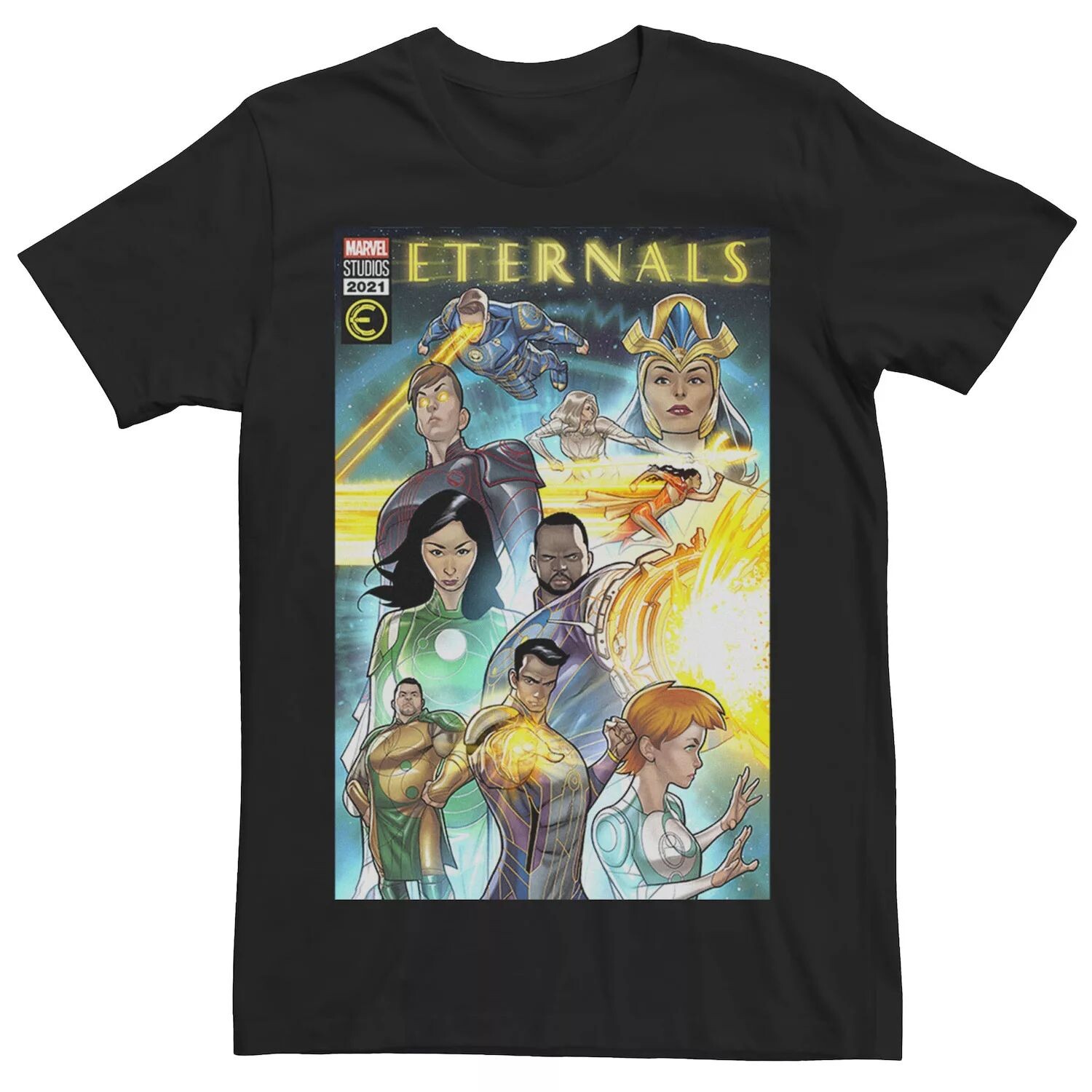 Мужская красочная футболка с обложкой комиксов Marvel Eternals Licensed Character
Мужская красочная футболка с обложкой комиксов Marvel Eternals Licensed Character