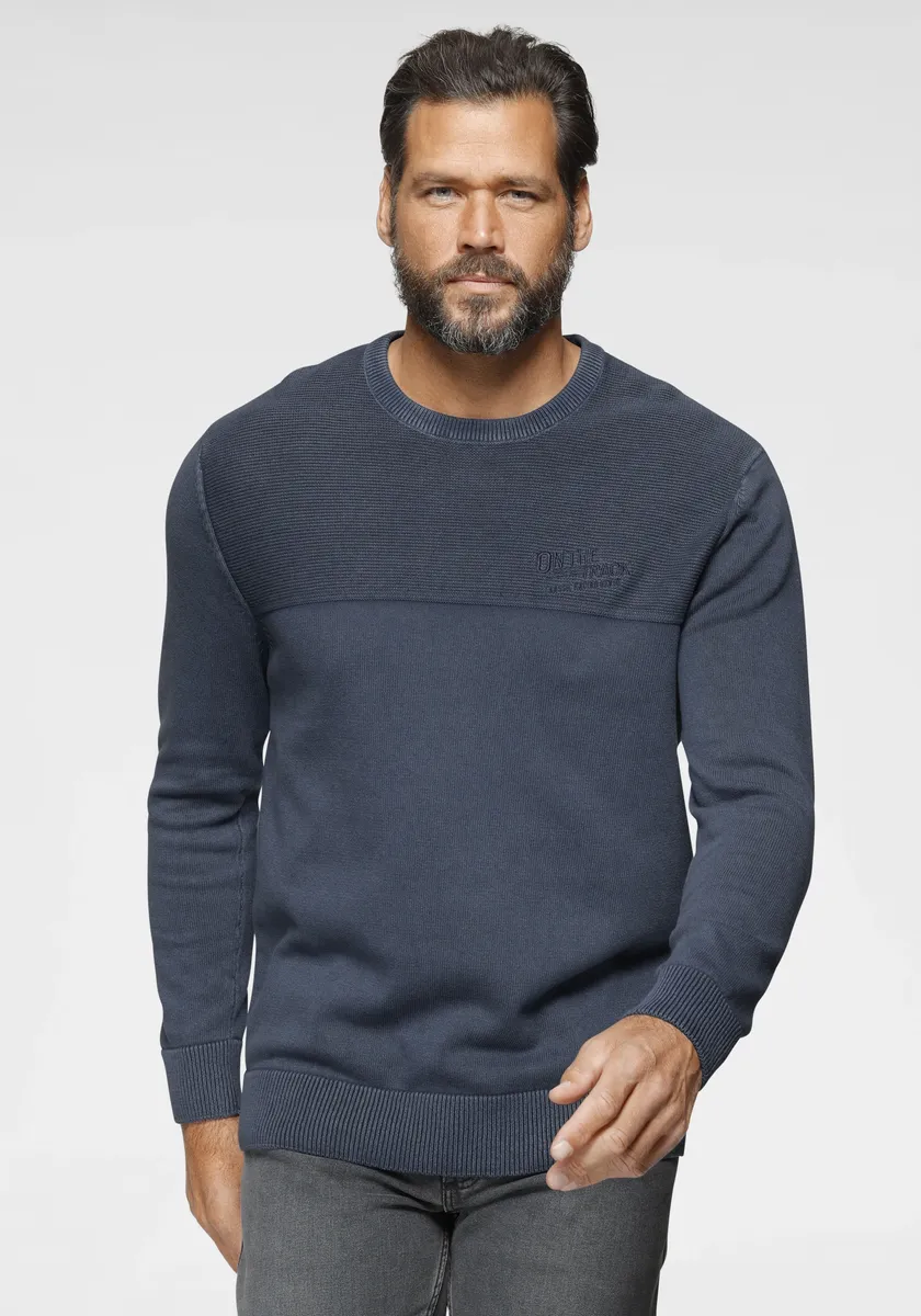 Свитер Arizona с круглым вырезом, синий
Свитер Arizona с круглым вырезом, синий