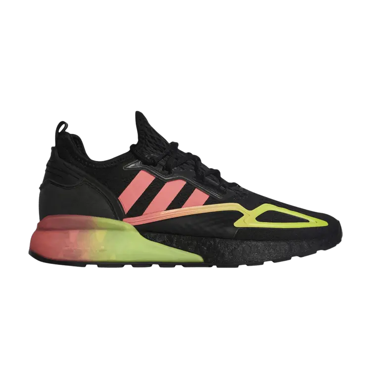 Кроссовки adidas ZX 2K Boost 'Black Signal Green Pink', черный 
Кроссовки adidas ZX 2K Boost 'Black Signal Green Pink', черный