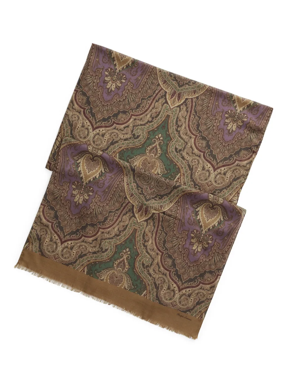 Кашемировый шарф Ralph Lauren Purple Label, коричневый 
Кашемировый шарф Ralph Lauren Purple Label, коричневый