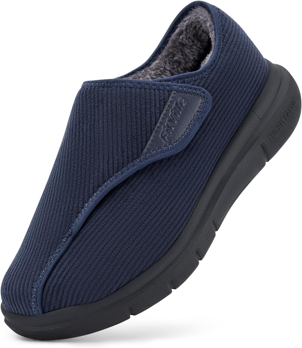 Зимние тапочки FitVille для мужчин, комфортные тапочки для дома на широкую ногу с регулируемыми ремешками для распухших ног, синий
Зимние тапочки FitVille для мужчин, комфортные тапочки для дома на широкую ногу с регулируемыми ремешками для распухших ног, синий