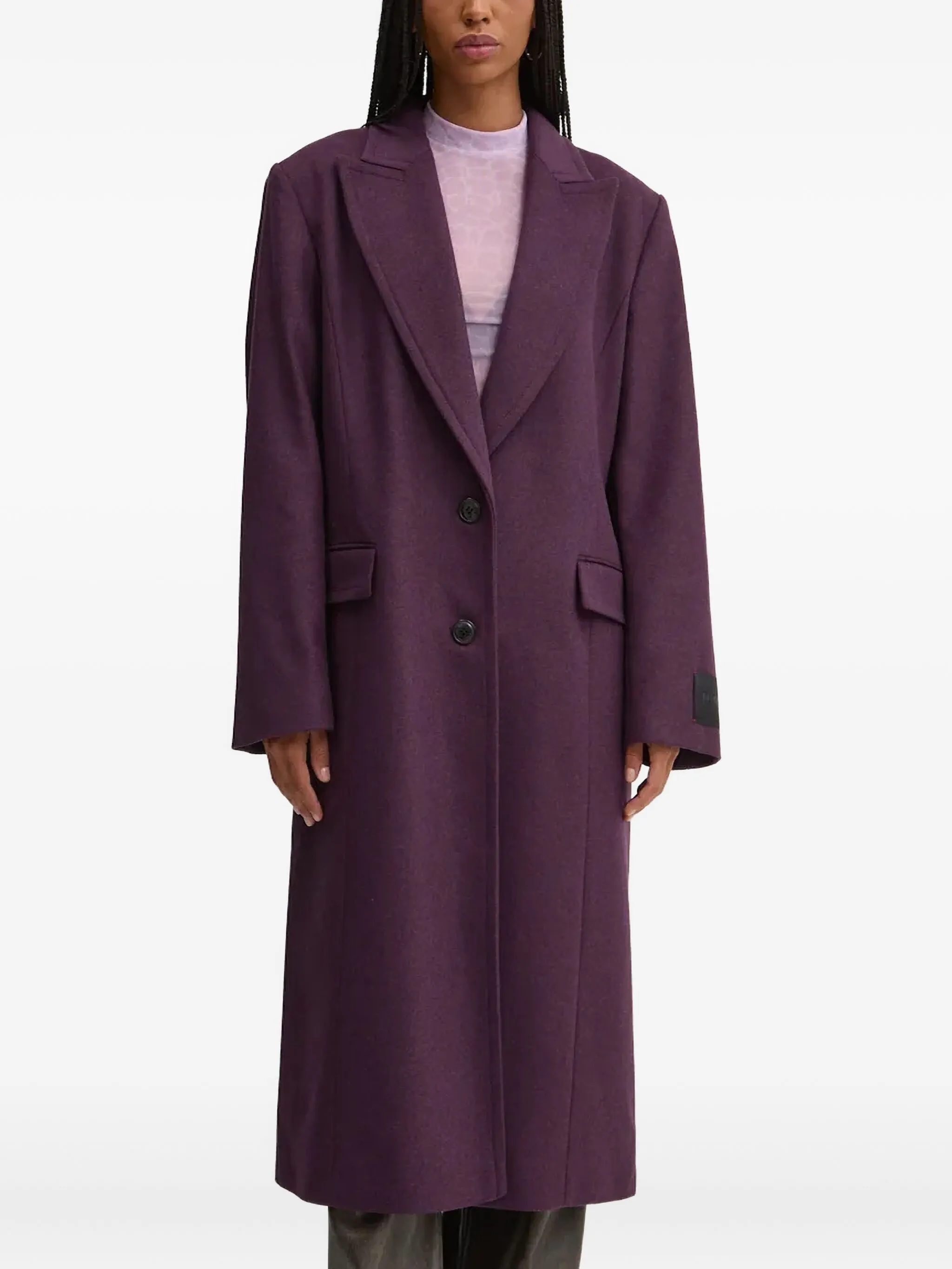 Однобортное пальто Hugo, фиолетовый
Однобортное пальто Hugo, фиолетовый