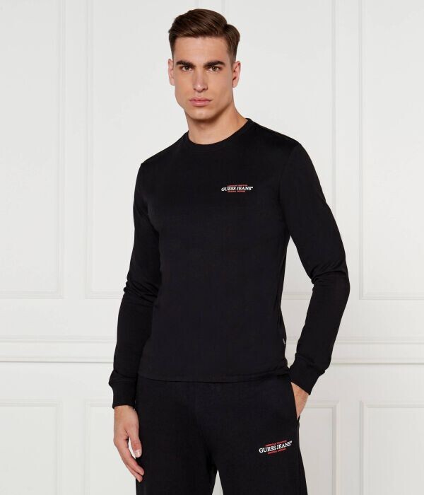 Лонгслив мужской Guess Jeans хлопковый с логотипом бренда, черный
Лонгслив мужской Guess Jeans хлопковый с логотипом бренда, черный