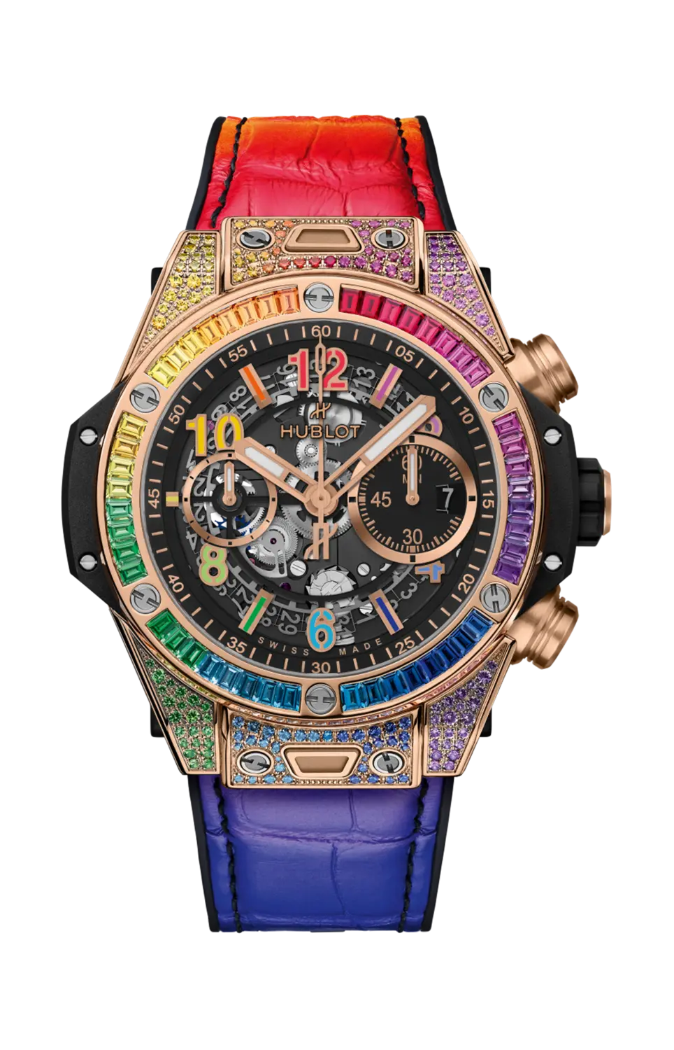 Часы big bang unico king gold rainbow 44 мм Hublot
Часы big bang unico king gold rainbow 44 мм Hublot
