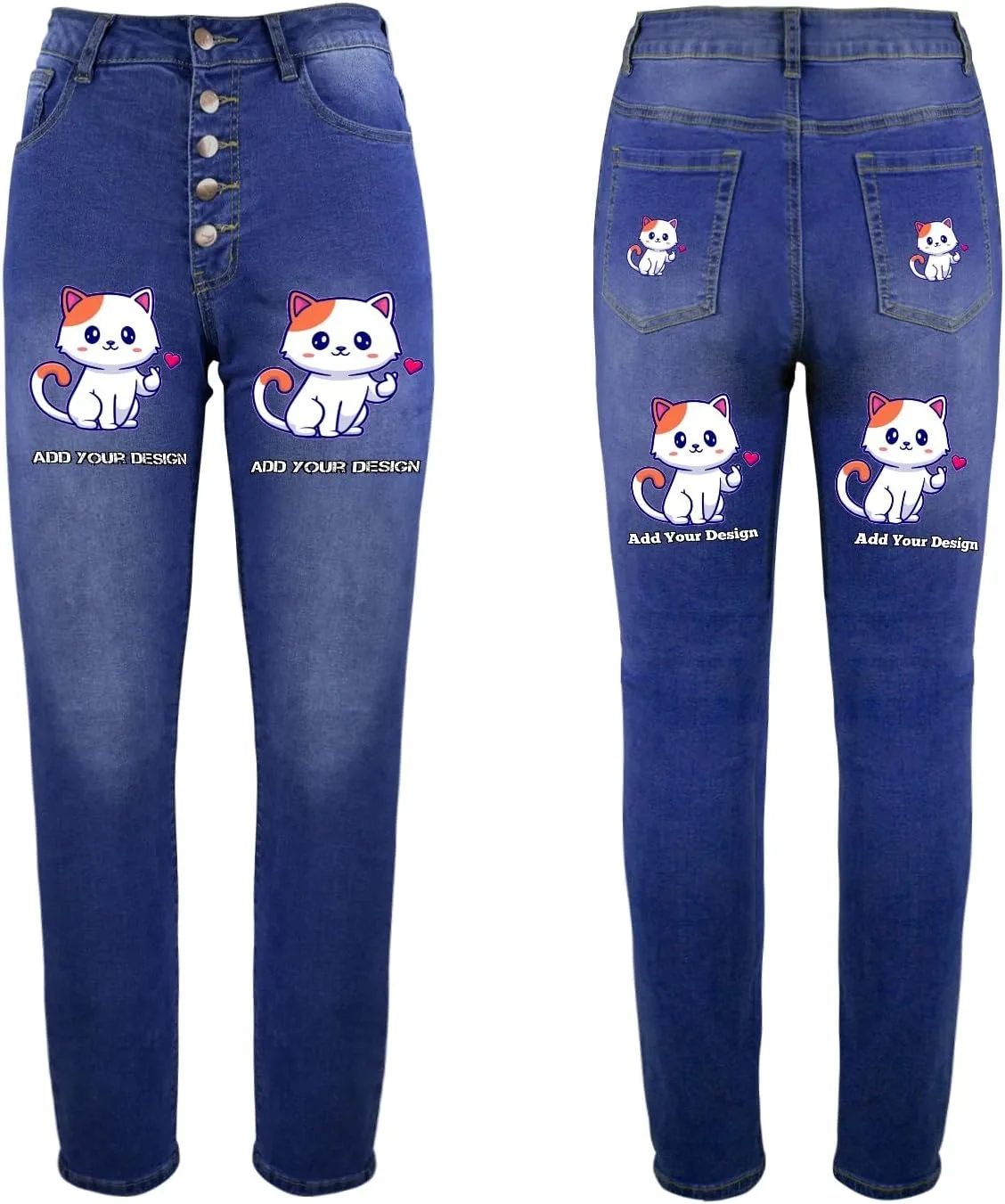 Женские джинсы Custom с фото и текстом, High Rise, Stretchy HUGLAZY
Женские джинсы Custom с фото и текстом, High Rise, Stretchy HUGLAZY