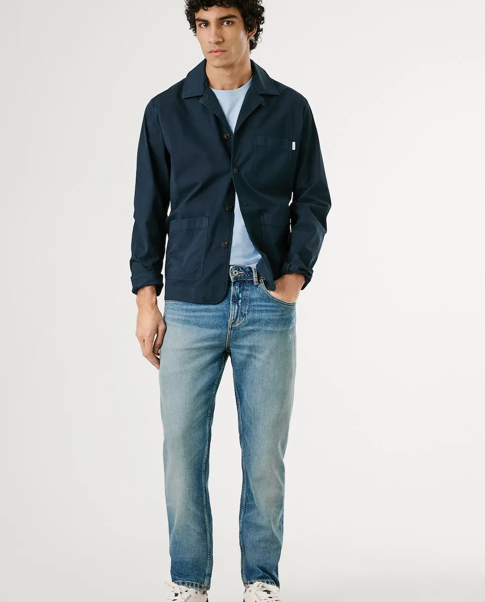 Мужские джинсы ковбойского кроя Cash fit прямые с эффектом поношенности Pepe Jeans, синий
Мужские джинсы ковбойского кроя Cash fit прямые с эффектом поношенности Pepe Jeans, синий