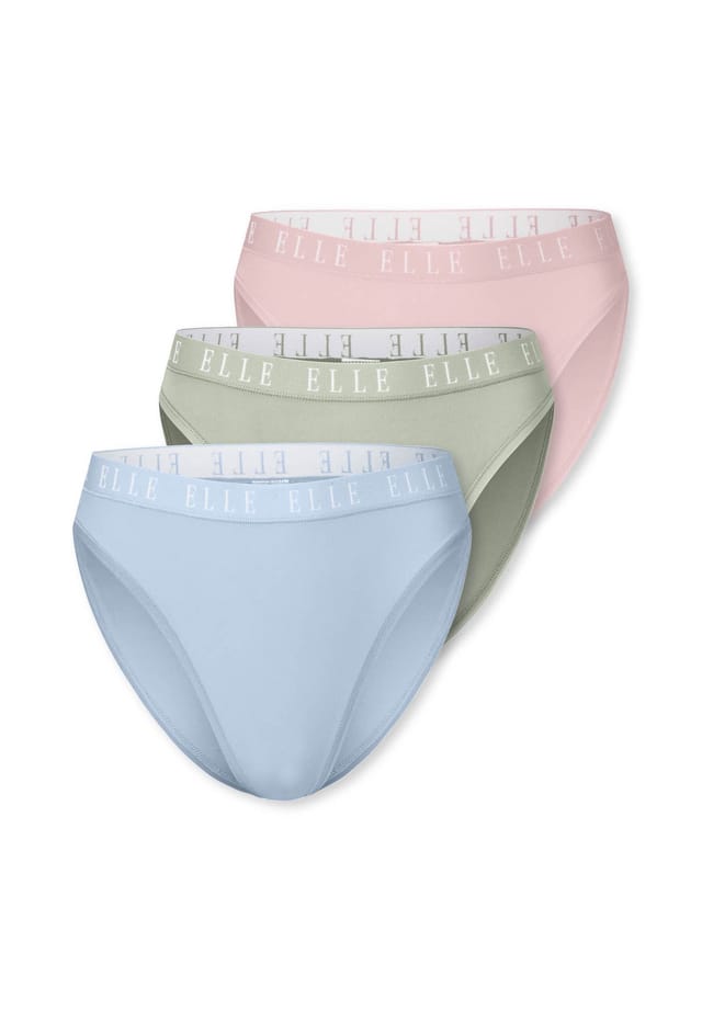 Трусы с высоким вырезом - логотип Elle, зеленый
Трусы с высоким вырезом - логотип Elle, зеленый