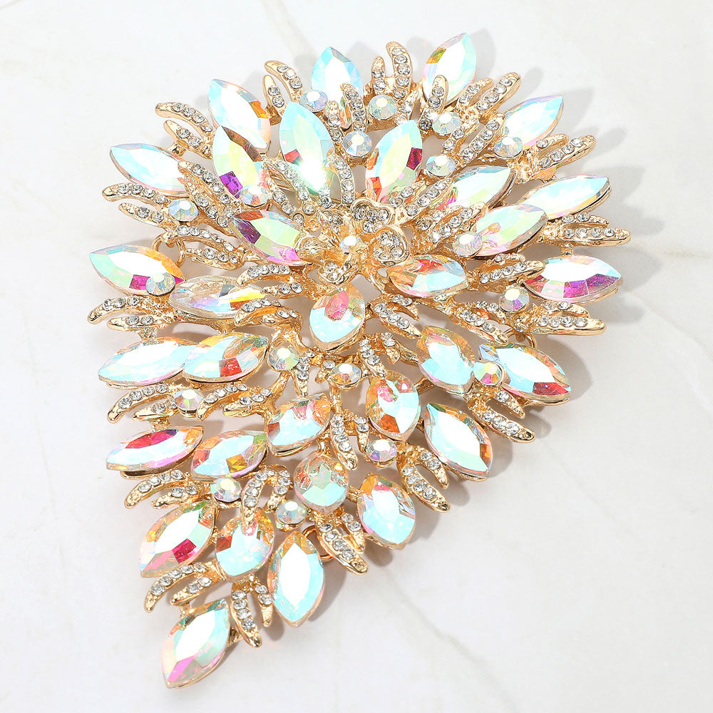 Брошь-булавка в форме виноградной лозы с цветочным центром и камнем маркиза Fashnzfab, Ab, Gold
Брошь-булавка в форме виноградной лозы с цветочным центром и камнем маркиза Fashnzfab, Ab, Gold