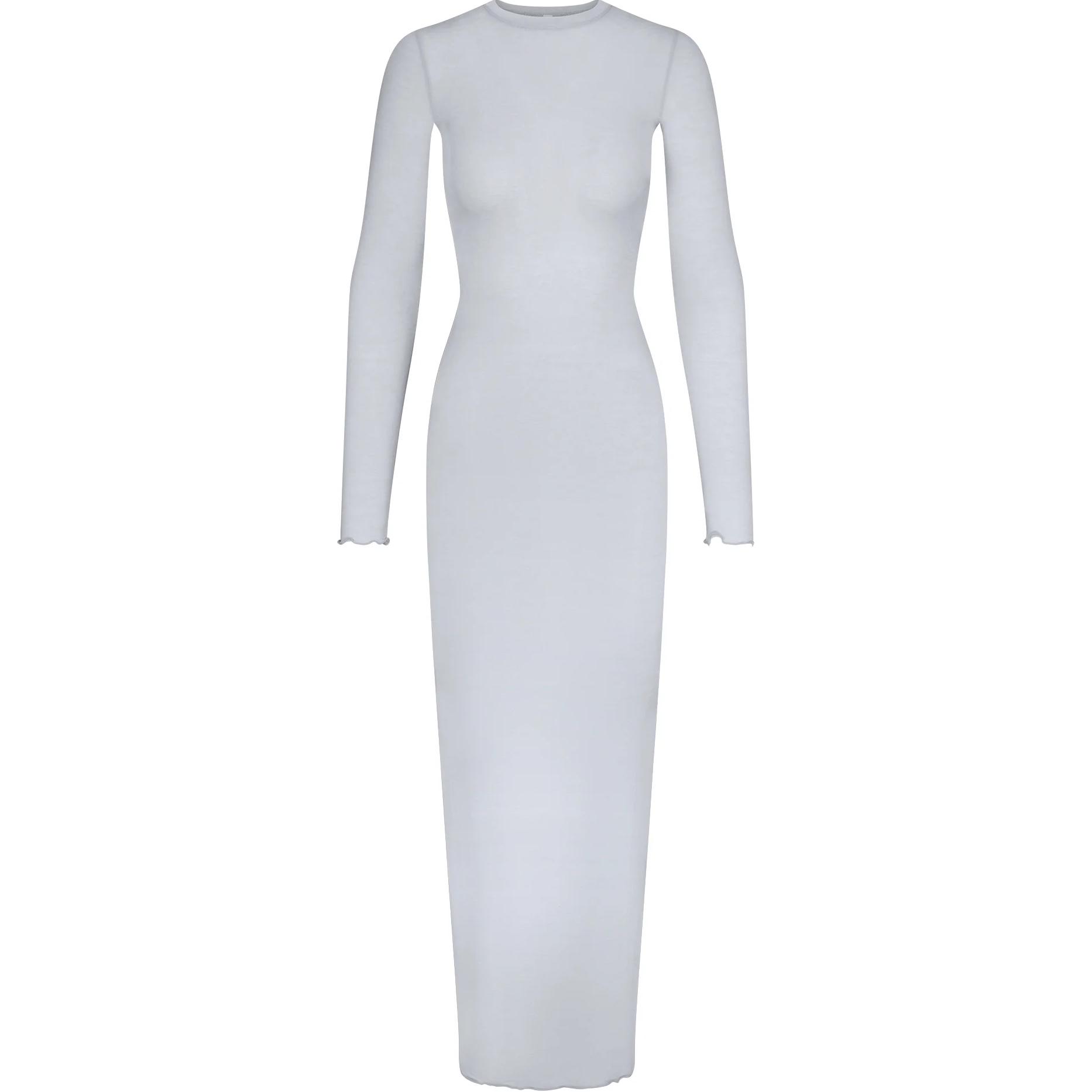 Прозрачное модальное длинное платье с длинными рукавами SHEER MODAL LONG SLEEVE LONG DRESS Женское жемчужное
Прозрачное модальное длинное платье с длинными рукавами SHEER MODAL LONG SLEEVE LONG DRESS Женское жемчужное