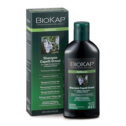 BIOKAP BELLEZZA Шампунь для жирных волос 200 мл - Растительные ингредиенты - Пихта серебристая - Органический розмарин - Исландский мох - Ментол - ВЕГАНСКИЙ
BIOKAP BELLEZZA Шампунь для жирных волос 200 мл - Растительные ингредиенты - Пихта серебристая - Органический розмарин - Исландский мох - Ментол - ВЕГАНСКИЙ
