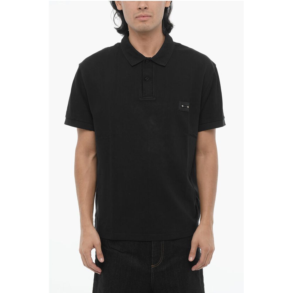 Рубашка поло свободного кроя на двух пуговицах с пирсингом Neil Barrett, Black
Рубашка поло свободного кроя на двух пуговицах с пирсингом Neil Barrett, Black