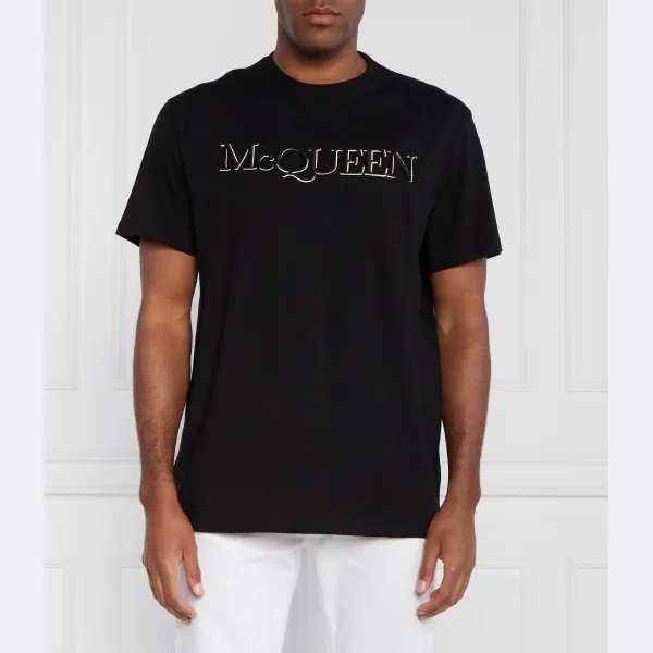 Футболка стандартного кроя Alexander Mcqueen, черный 
Футболка стандартного кроя Alexander Mcqueen, черный