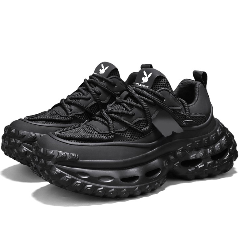 Playboy Износостойкие дышащие низкие массивные кроссовки мужские - черные, цвет Black
Playboy Износостойкие дышащие низкие массивные кроссовки мужские - черные, цвет Black