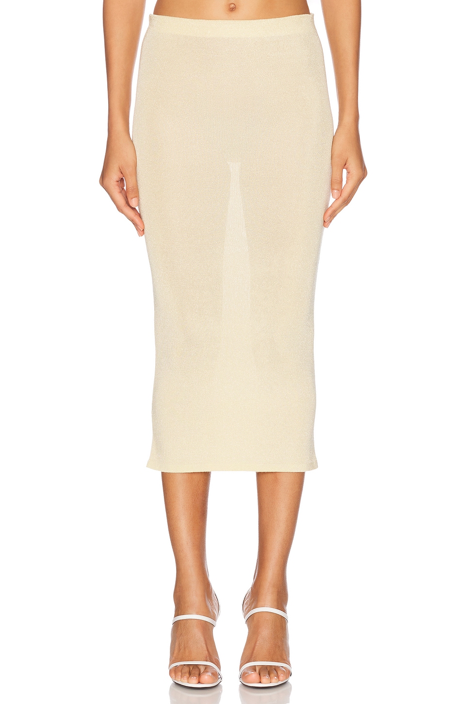 Вискозная трикотажная юбка миди Self-Portrait, Yellow
Вискозная трикотажная юбка миди Self-Portrait, Yellow