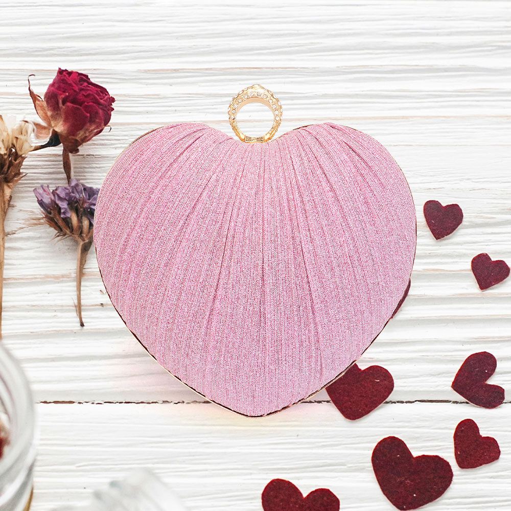 Блестящая тканевая клатч-сердечко FASHNZFAB, розовый
Блестящая тканевая клатч-сердечко FASHNZFAB, розовый