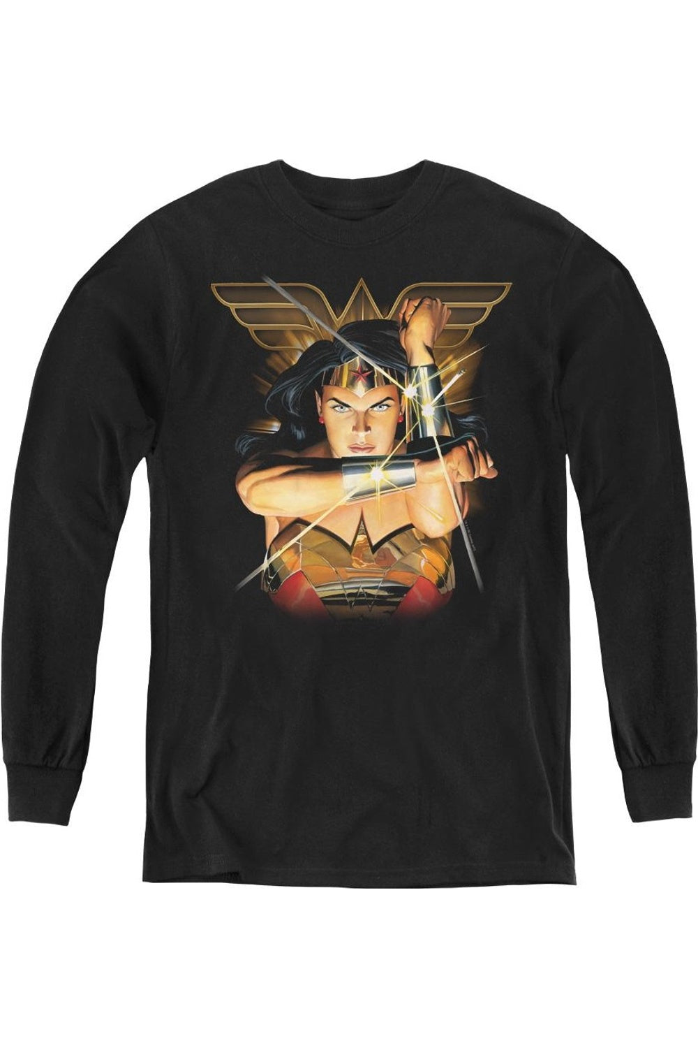 Футболка с длинным рукавом Justice League Deflection Youth Gildan, черный 
Футболка с длинным рукавом Justice League Deflection Youth Gildan, черный