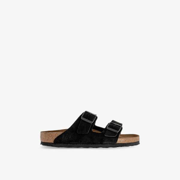 Сандалии кожаные Birkenstock Arizona с двумя ремешками, черный 
Сандалии кожаные Birkenstock Arizona с двумя ремешками, черный