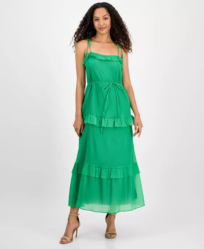 Женское платье макси с завязками julia jordan, зеленый
Женское платье макси с завязками julia jordan, зеленый