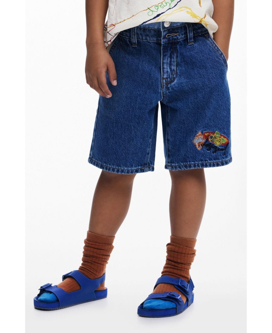Детские джинсовые шорты-бермуды с вышивкой Desigual, Dark blue
Детские джинсовые шорты-бермуды с вышивкой Desigual, Dark blue