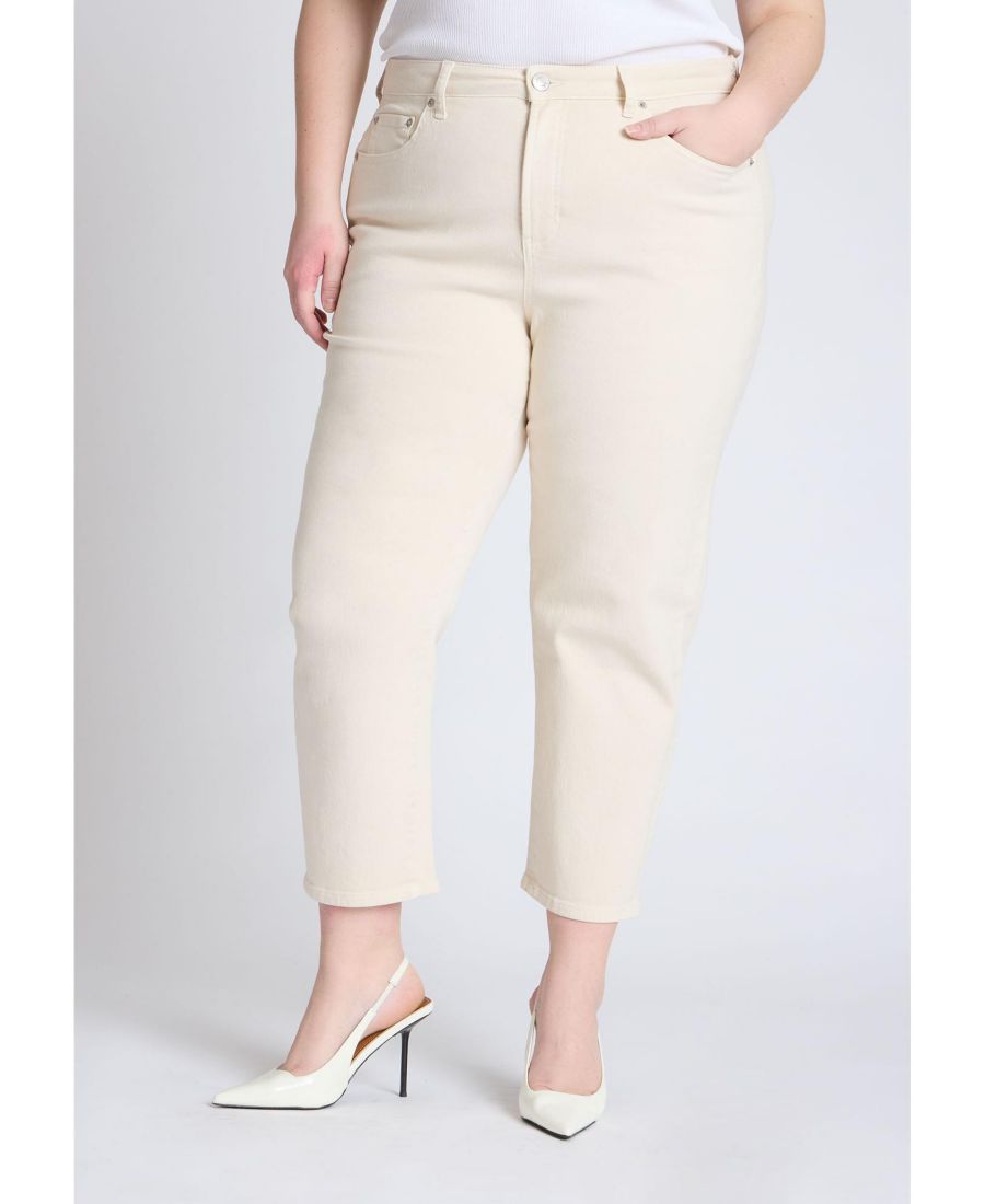 Женские джинсы укороченные прямые из эластичной ткани Naomi Comfort Stretch больших размеров ELOQUII, Ecru
Женские джинсы укороченные прямые из эластичной ткани Naomi Comfort Stretch больших размеров ELOQUII, Ecru