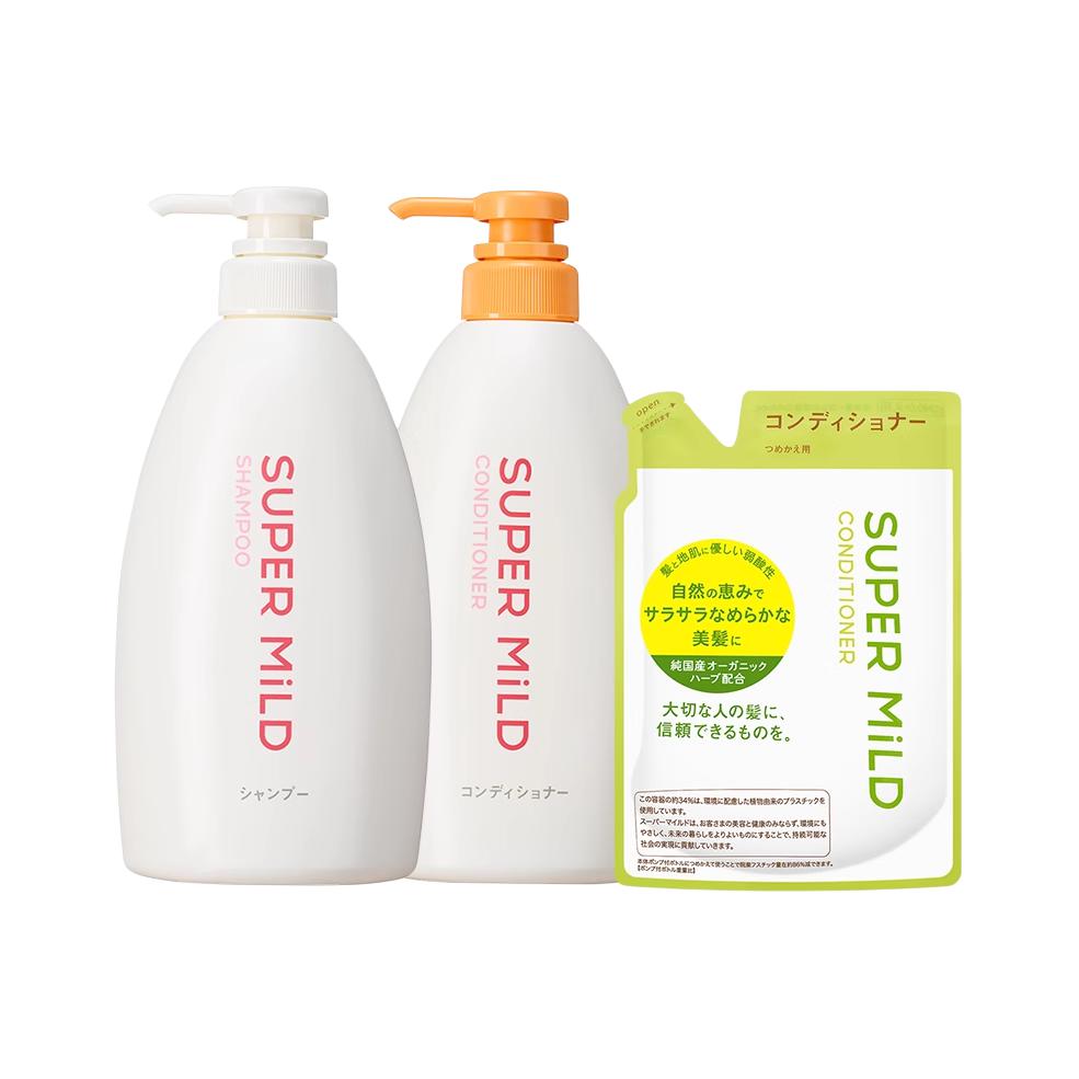 Super Mild Shiseido Green Meadow аромат, набор шампуня и кондиционера глубокой очистки большой емкости 600мл*2
Super Mild Shiseido Green Meadow аромат, набор шампуня и кондиционера глубокой очистки большой емкости 600мл*2