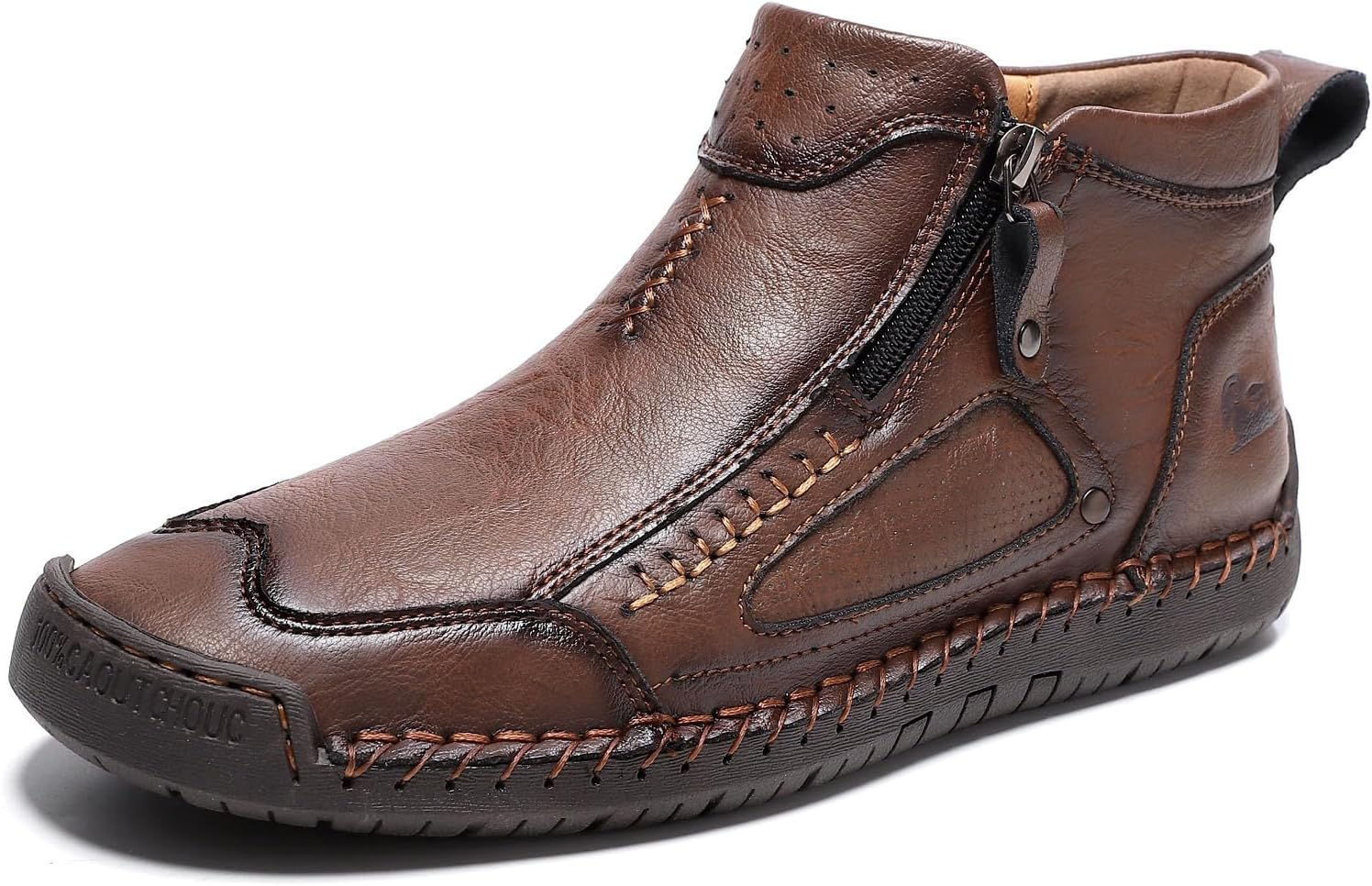 Мужские повседневные кожаные ботинки на толстой подошве, с боковой молнией, удобные, с широким круглым носком, противоскользящей мягкой подошвой, высокие лоферы в винтажном стиле для улицы, работы, вождения и прогулок Nxnbhsl, темно-коричневый
Мужские повседневные кожаные ботинки на толстой подошве, с боковой молнией, удобные, с широким круглым носком, противоскользящей мягкой подошвой, высокие лоферы в винтажном стиле для улицы, работы, вождения и прогулок Nxnbhsl, темно-коричневый