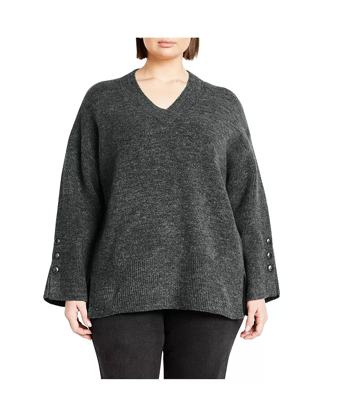 Свитер Джейми больших размеров CITY CHIC, серый
Свитер Джейми больших размеров CITY CHIC, серый