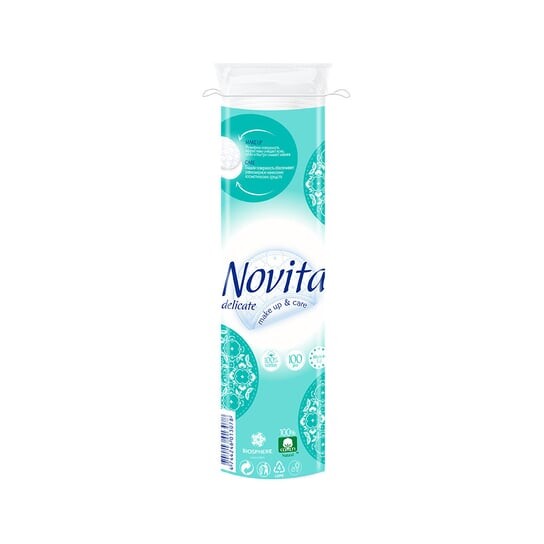 Ватные косметические диски, 100 шт. Novita, BIOSFERA
Ватные косметические диски, 100 шт. Novita, BIOSFERA