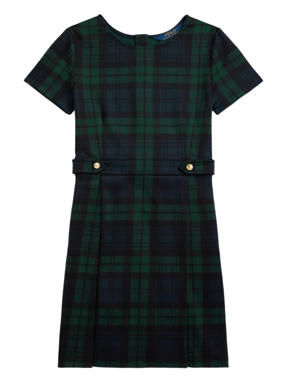 Платье в клетку с плиссированной юбкой POLO RALPH LAUREN KIDS, черный 
Платье в клетку с плиссированной юбкой POLO RALPH LAUREN KIDS, черный