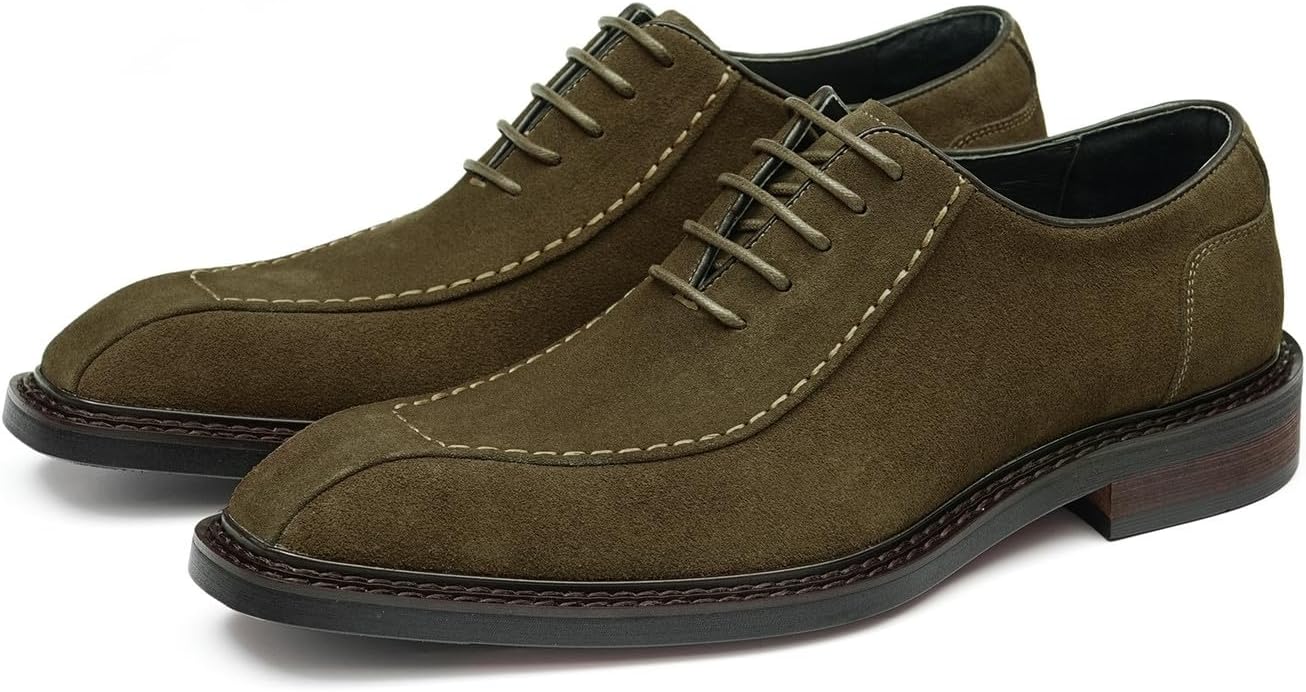 Мужские замшевые туфли-оксфорды Santimon- удобные вечерние туфли с шнуровкой и контрастной строчкой для работы, свадьбы, церкви и свиданий, хаки
Мужские замшевые туфли-оксфорды Santimon- удобные вечерние туфли с шнуровкой и контрастной строчкой для работы, свадьбы, церкви и свиданий, хаки