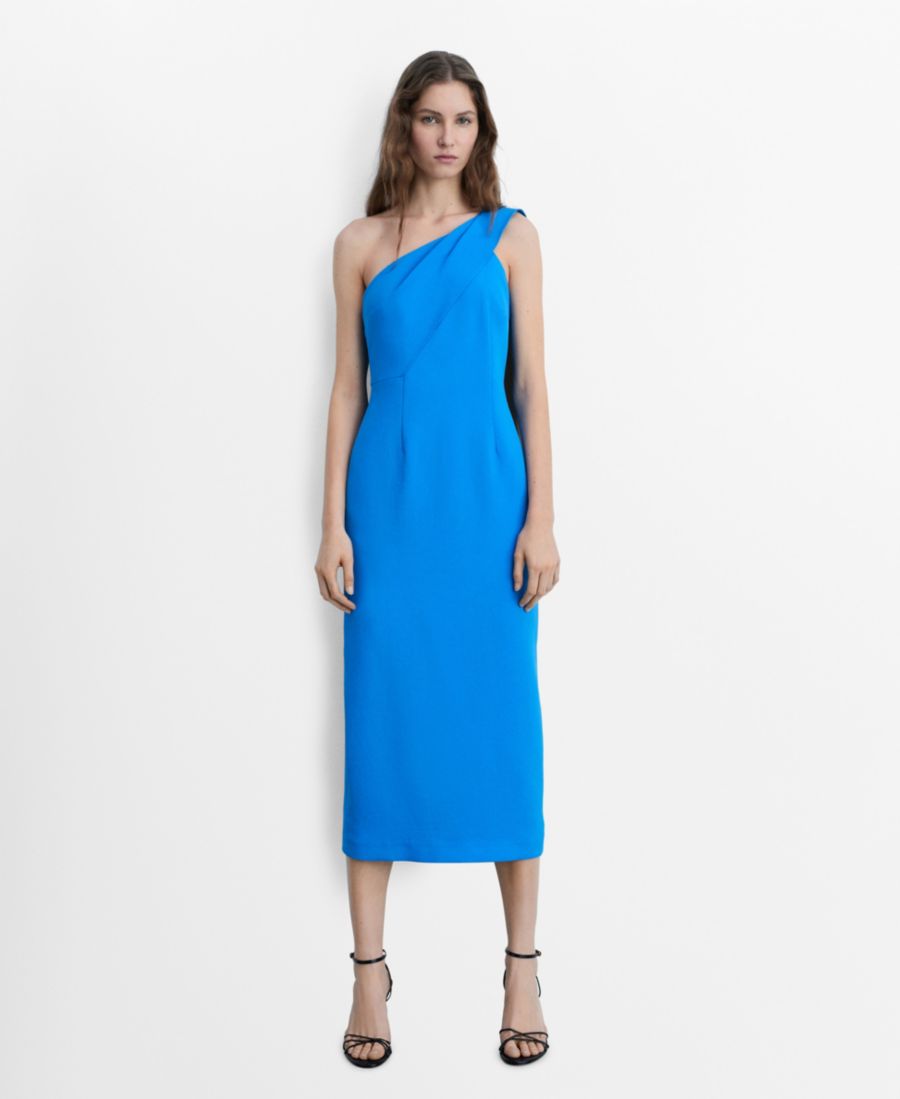 Женское асимметричное платье с открытыми плечами MANGO, Blue
Женское асимметричное платье с открытыми плечами MANGO, Blue